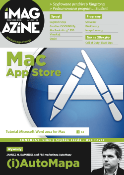 iMagazine 1/2011 – Mac App Store, Automapa