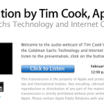 Zdjęcie okładkowe wpisu: Tim Cook na konferencji Goldman Sachs Technology and Internet [audio]