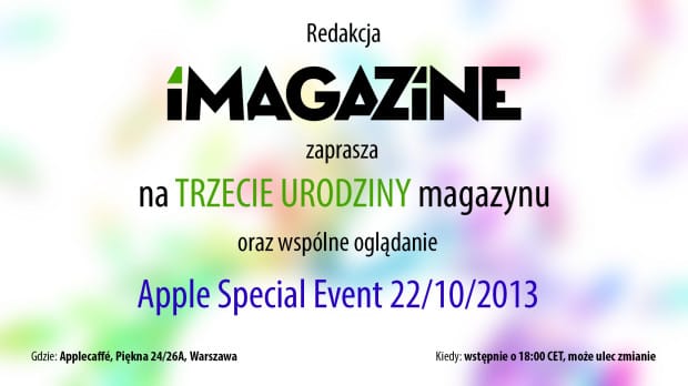 Zdjęcie okładkowe do wpis Zapraszamy na wspólne oglądanie keynote Apple 22/10/2013 oraz tort i prezenty z okazji naszych urodzin! [uaktualniono]