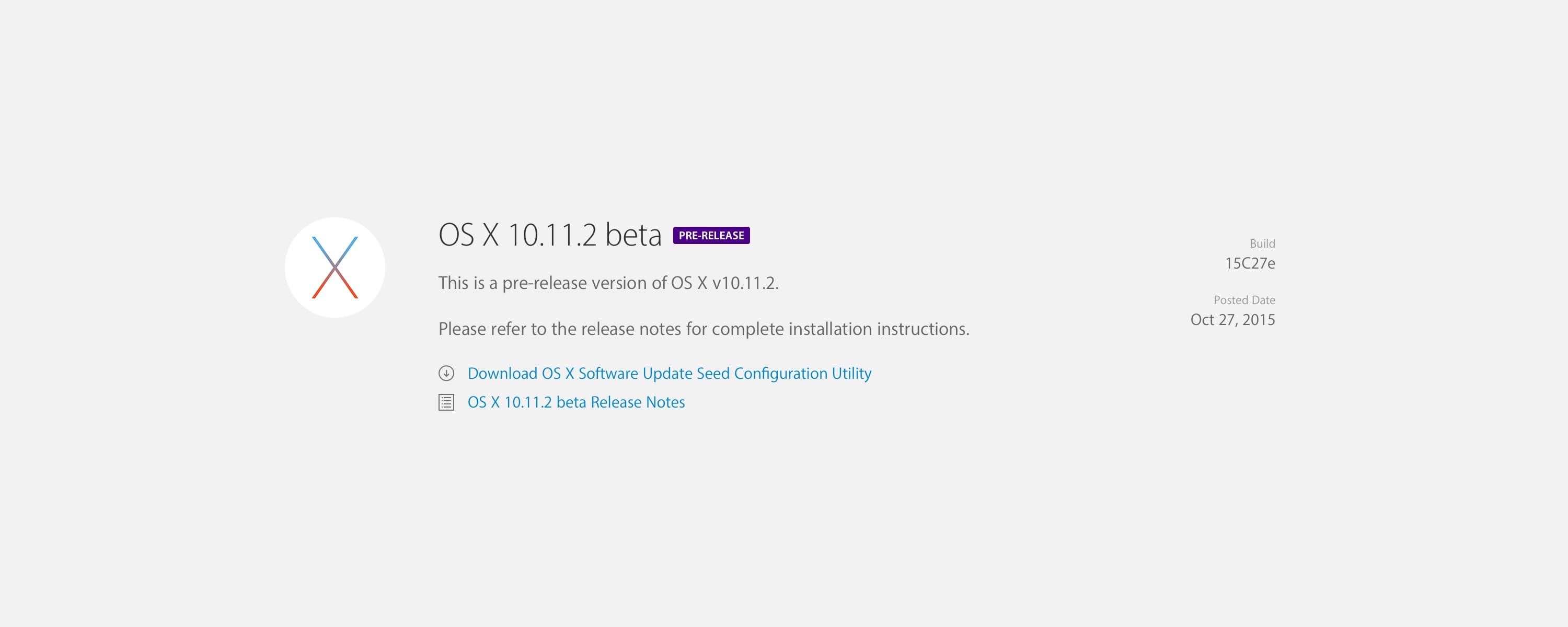 Zdjęcie okładkowe wpisu OS X 10.11.2 – pierwsza beta dostępna