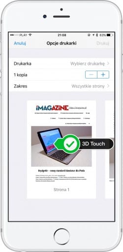 3D Touch i eksport PDF-ów