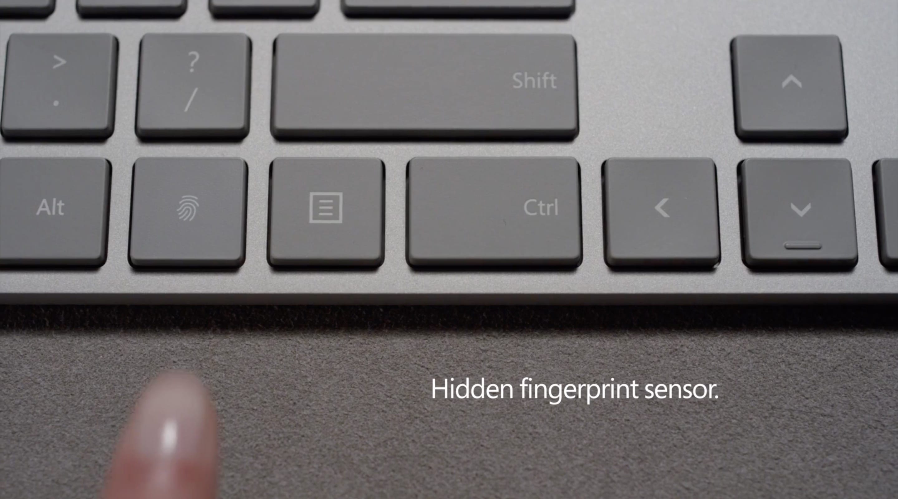 Zdjęcie okładkowe wpisu Zewnętrzna klawiatura Microsoftu ma czytnik linii papilarnych przed Apple