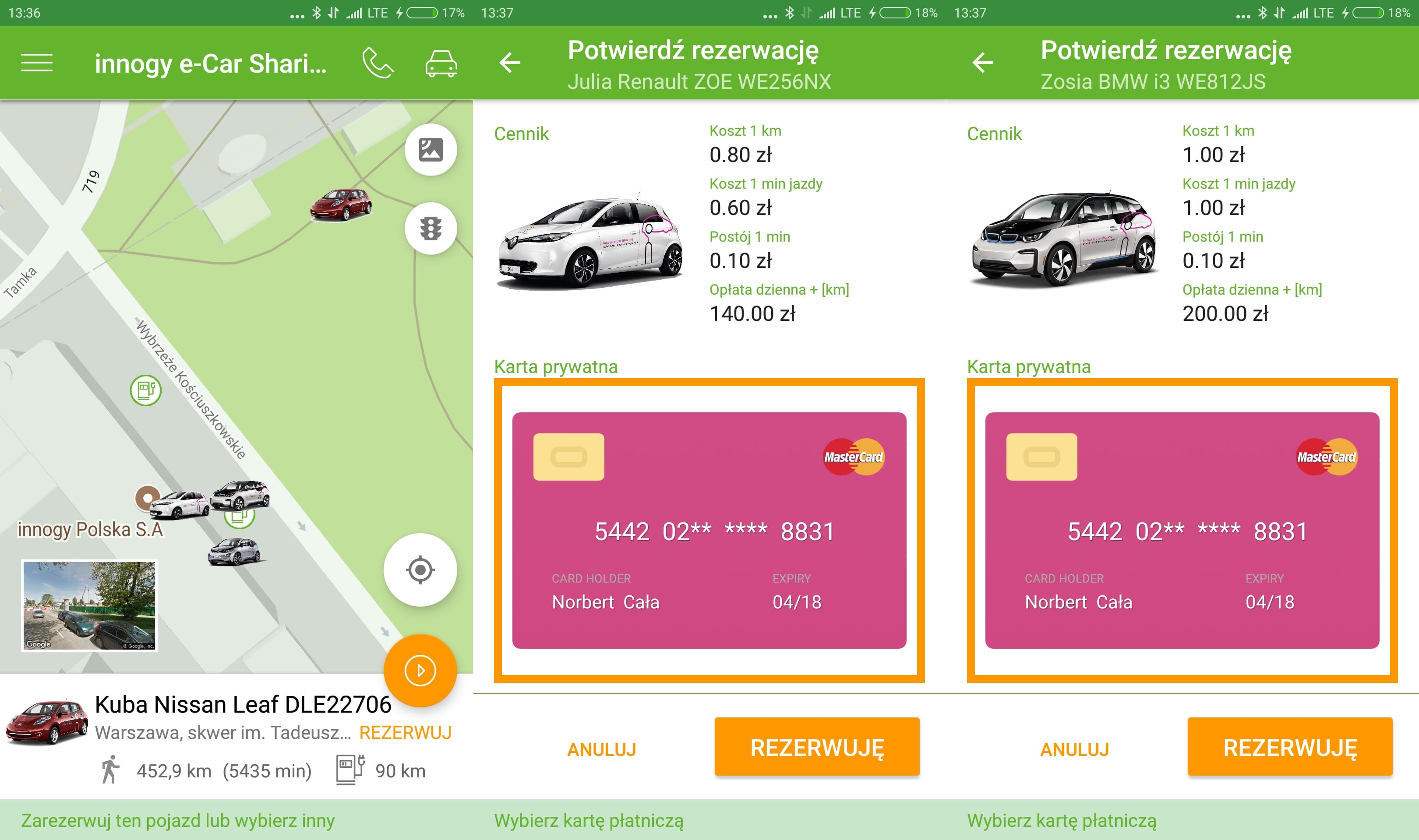 Zdjęcie okładkowe wpisu innogy e-Car Sharing rusza testowo w Warszawie