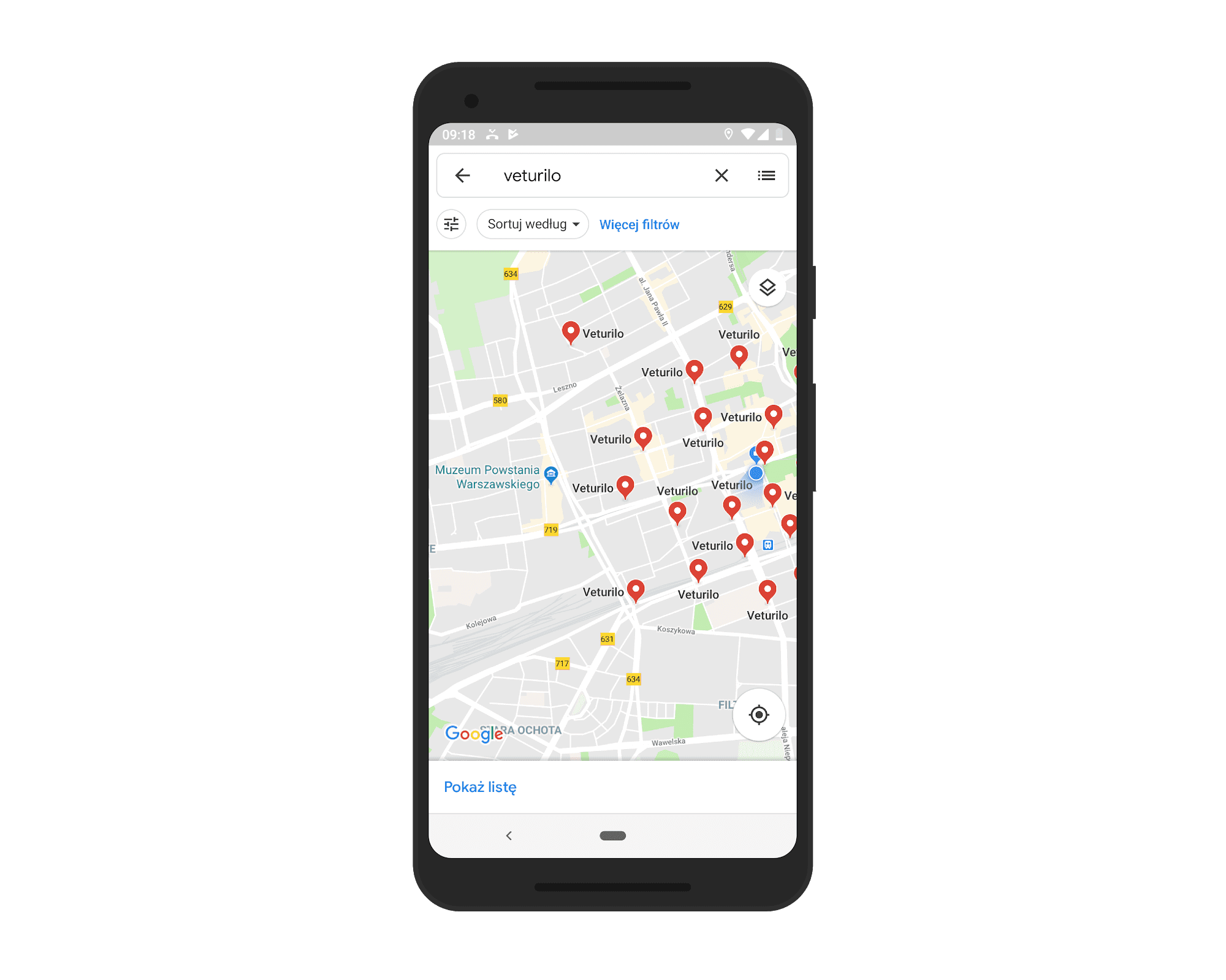 Zdjęcie okładkowe wpisu Google Maps wyświetla stacje rowerów miejskich Veturilo