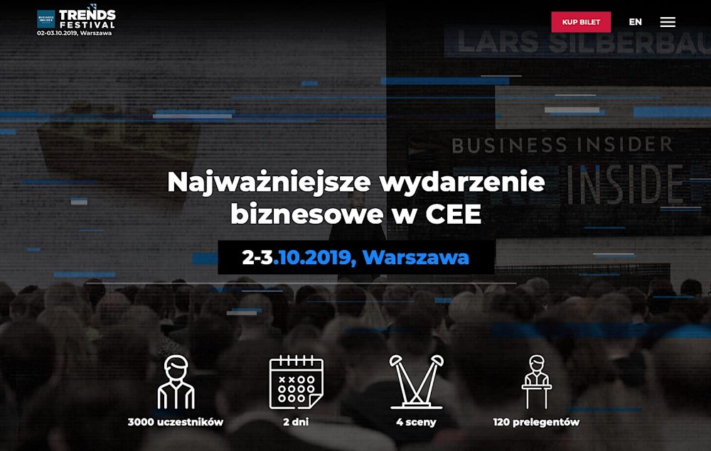 Zdjęcie okładkowe do wpis BUSINESS INSIDER TRENDS FESTIVAL<br /> – najważniejsza konferencja biznesowa w regionie CEE jesienią w Polsce
