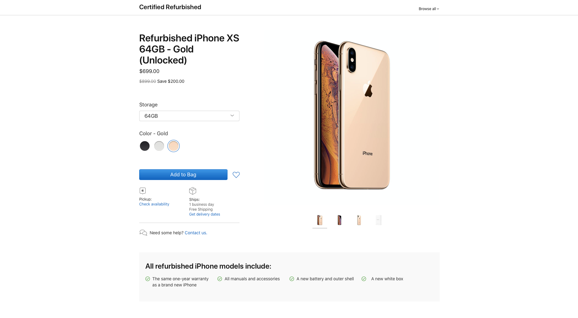 Zdjęcie okładkowe wpisu Apple zaczęło sprzedawać odnowione iPhone XS – niestety nie w Polsce