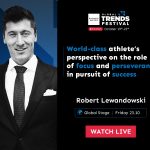 Zdjęcie okładkowe wpisu: Robert Lewandowski, zdobywca tytułu najlepszego piłkarza UEFA, wystąpi podczas Business Insider Global Trends Festival