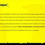 Zdjęcie okładkowe wpisu: Cyberpunk 2077 tymczasowo usunięty z PlayStation Store