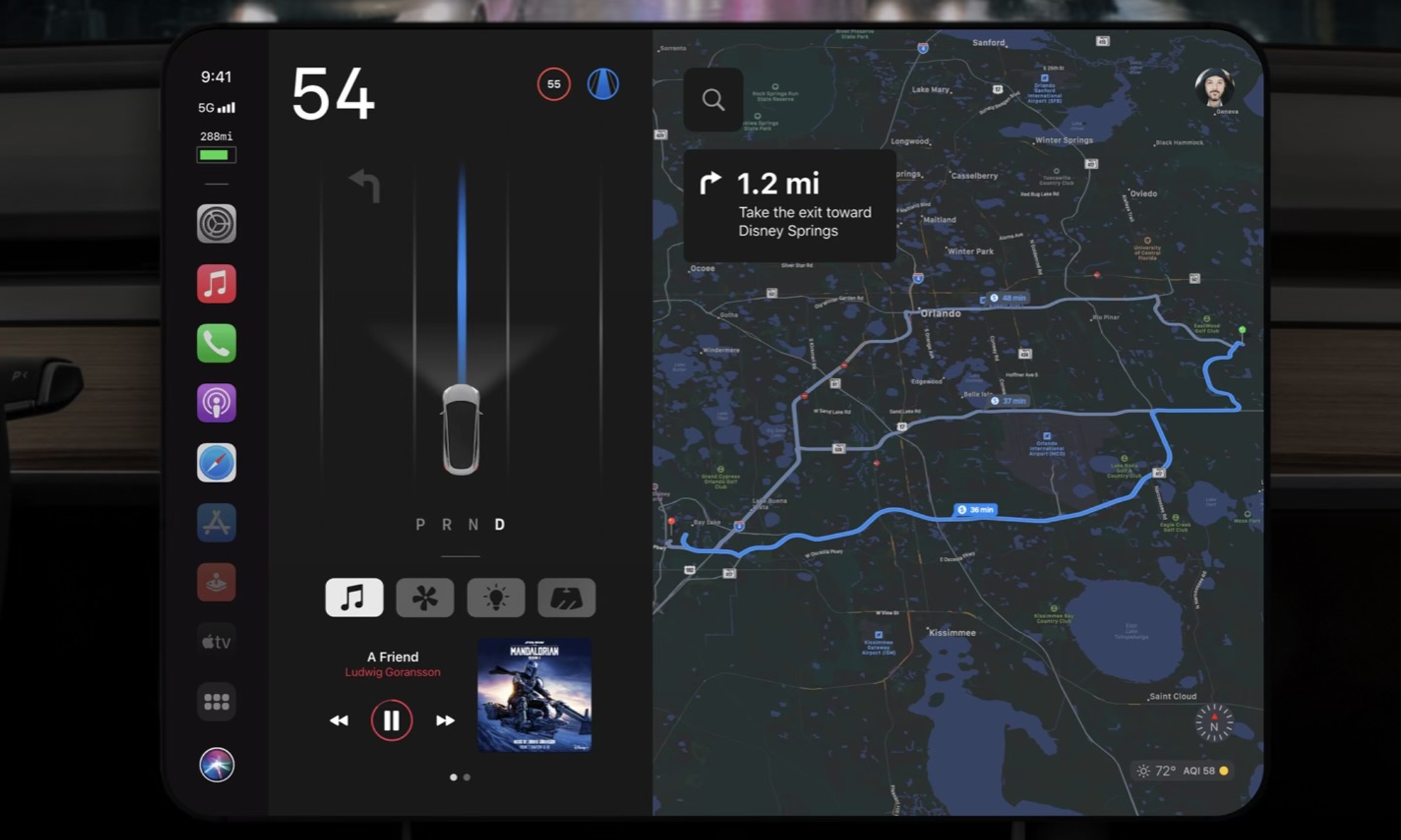 Zdjęcie okładkowe wpisu Jak wyglądałby CarPlay „gdyby Apple wyprodukowało Tesla Model 3”?