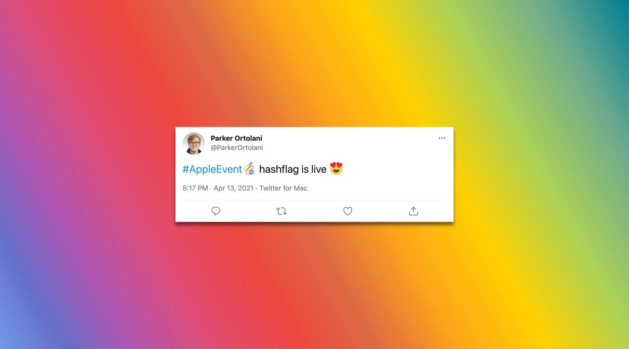 Zdjęcie okładkowe wpisu Oficjalny hashflag #AppleEvent jest już dostępny na Twitterze