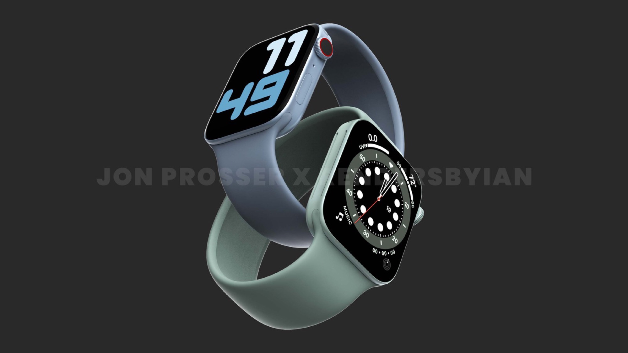 Zdjęcie okładkowe wpisu Prosser: Apple Watch Series 7 z płaską krawędzią, nowa opcja koloru zielonego
