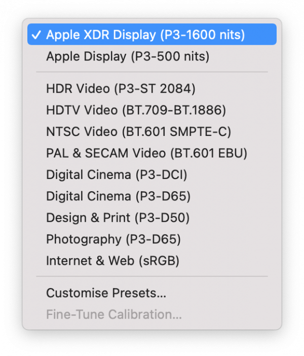 MacBook Pro 16 late 2021 M1 Pro Display Settings iMagazine