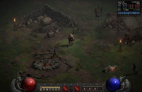 Diablo II Resurrection na komputerze Mac z układem Apple M2 (źr. CodeWeavers)