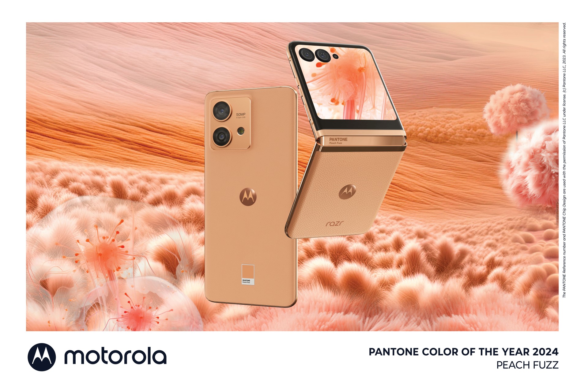 Zdjęcie okładkowe wpisu Motorola razr 40 ultra oraz edge 40 neo w kolorze roku 2024 Pantone