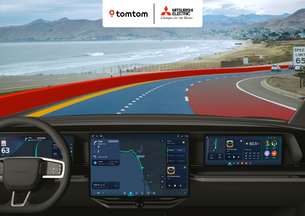 Zdjęcie okładkowe wpisu CES 2024 – TomTom i Mitsubishi pracują nad zautomatyzowaną jazdą, ale… czy ten interfejs nie wygląda jak nowe Apple CarPlay?