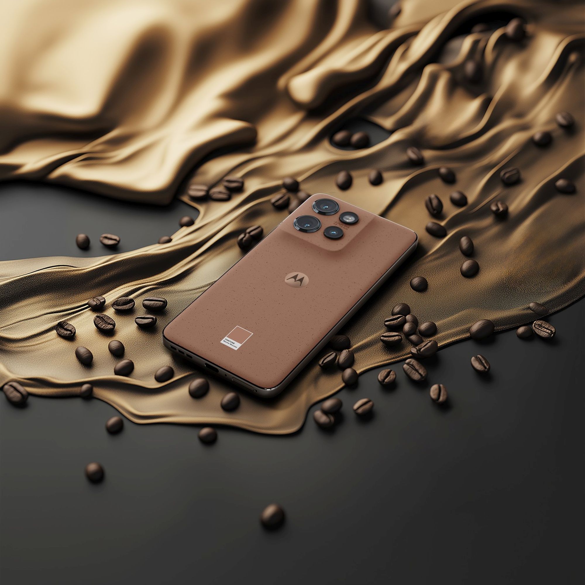 Zdjęcie okładkowe wpisu Motorola zapowiada smartfony w kolorze roku 2025 Pantone – PANTONE 17-1230 Mocha Mousse