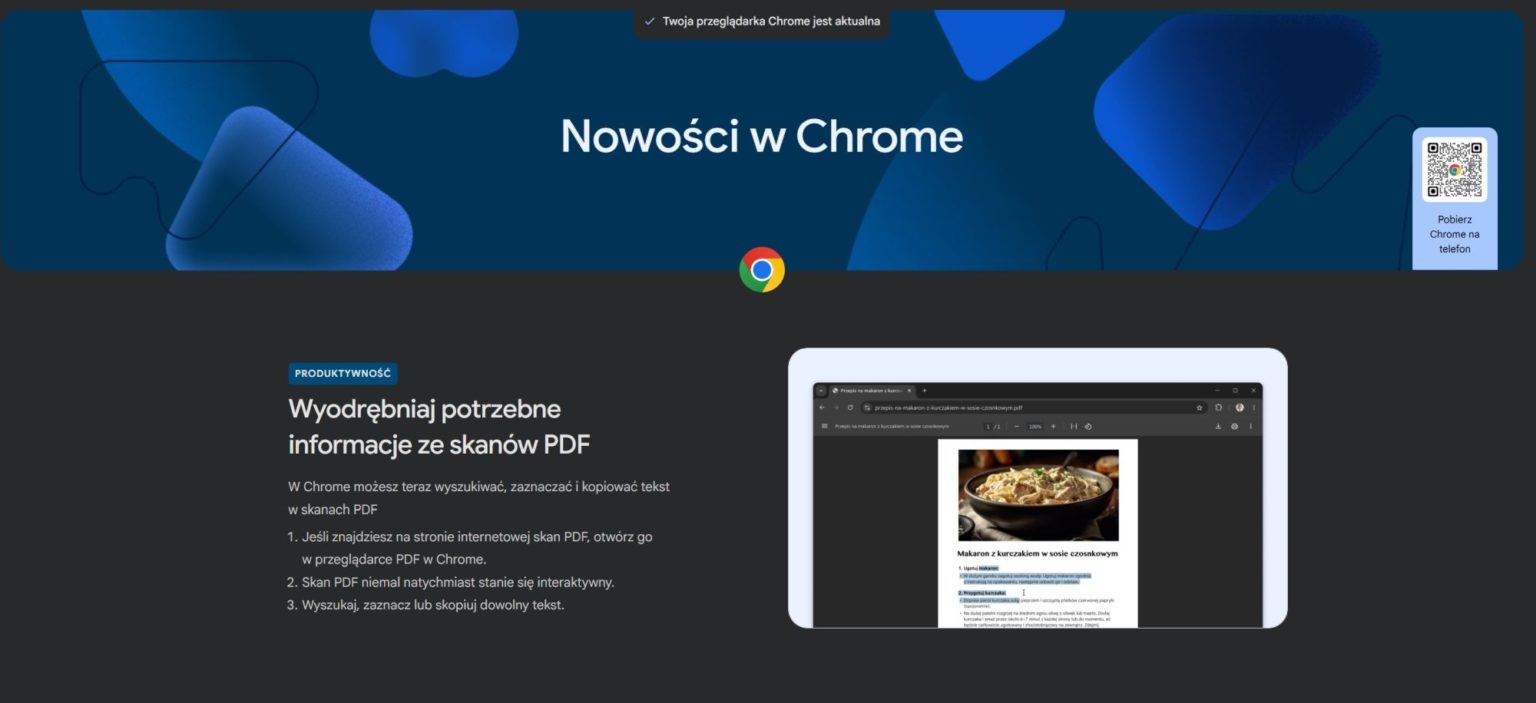 Google Chrome aktualizacja