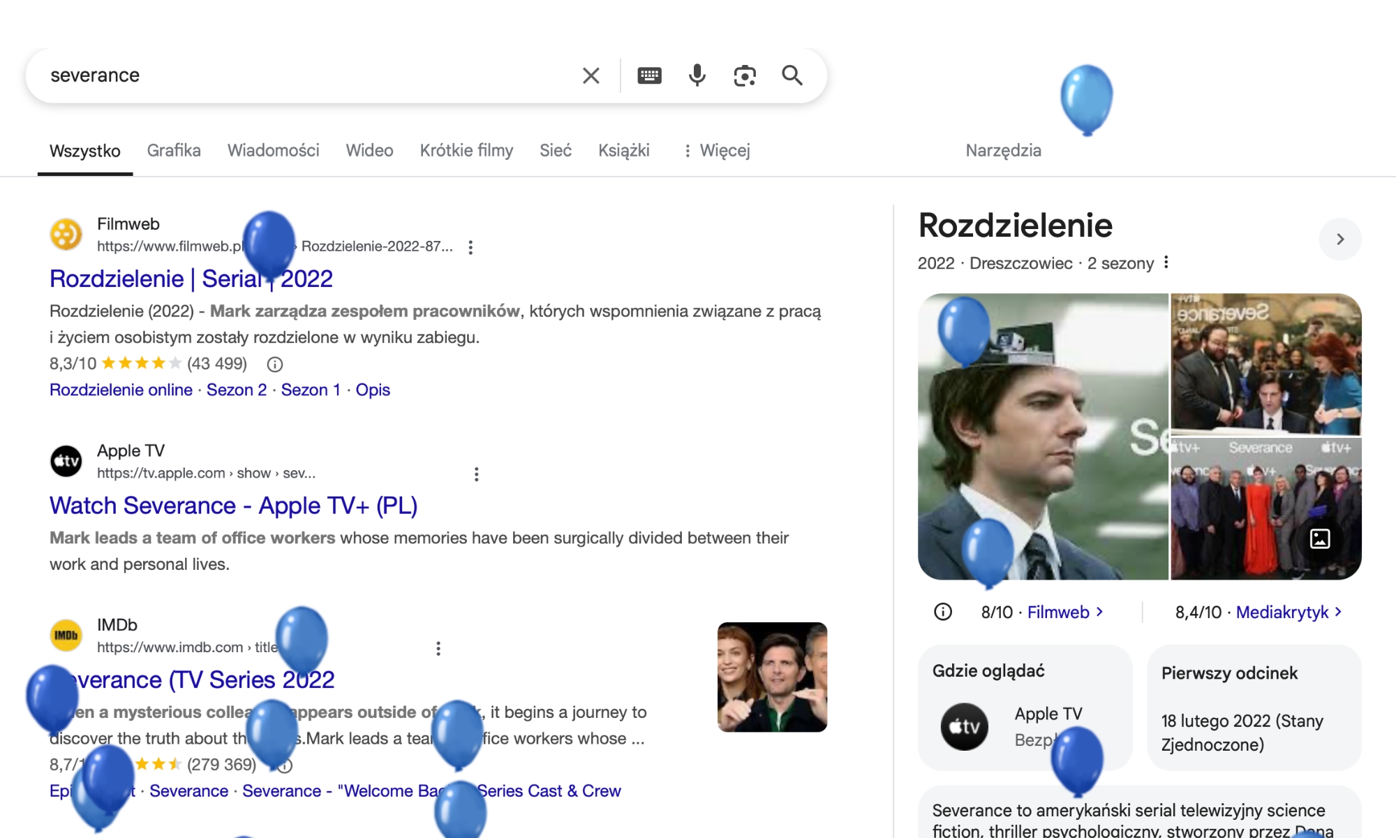 Zdjęcie okładkowe wpisu Google dodaje easter egg związany z „Severance”