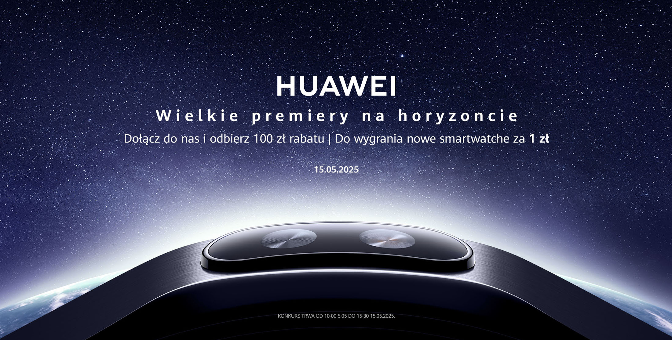Konkurs z okazji zbliżającej się premiery nowych smartwatchy Huawei