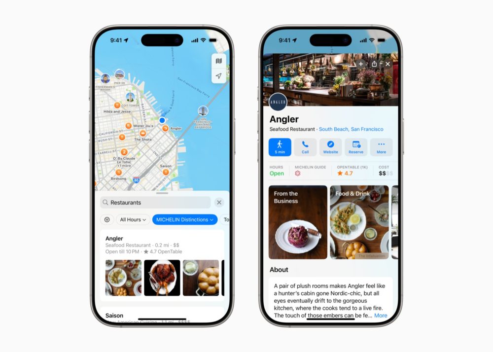 Zdjęcie okładkowe do wpis Apple Maps z opiniami ekspertów – m.in. Michelin Guide, The Infatuation i Golf Digest