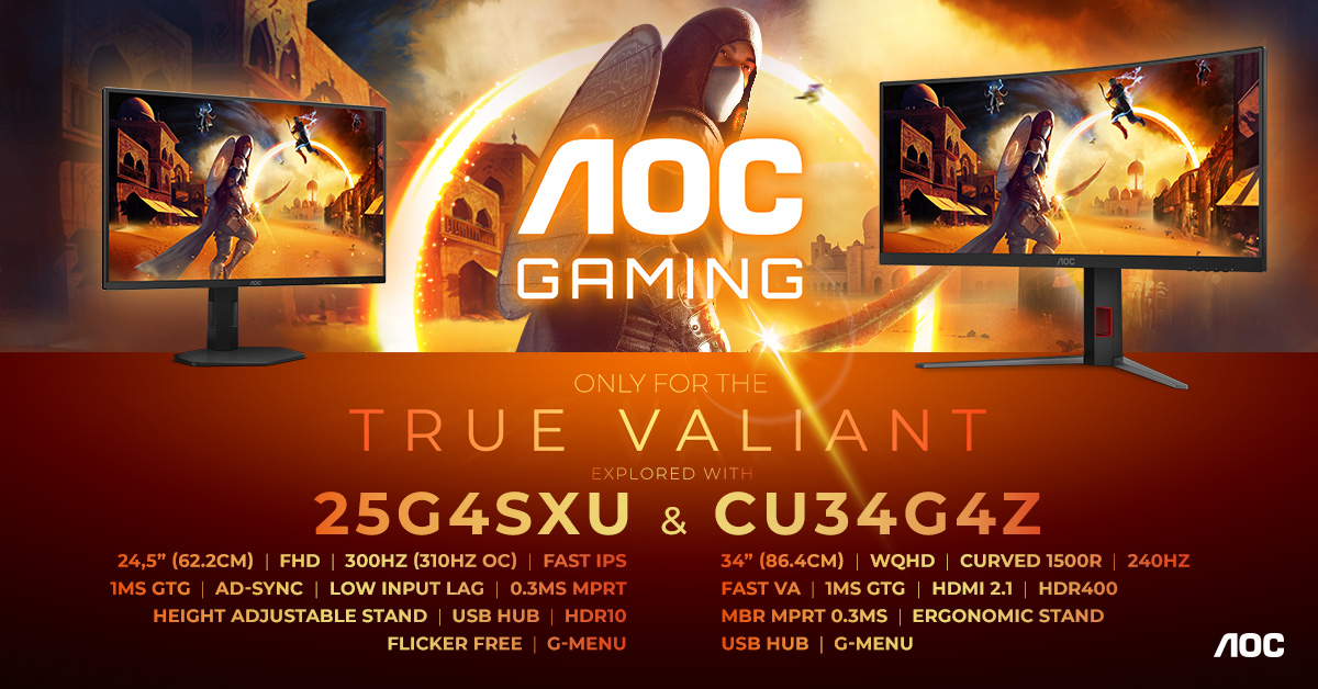 AOC: nowe monitory dla graczy z serii G4, e-sportowa wydajność za niską cenę