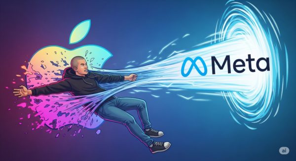 Meta wchłania ludzi Apple (AI Generated Image)