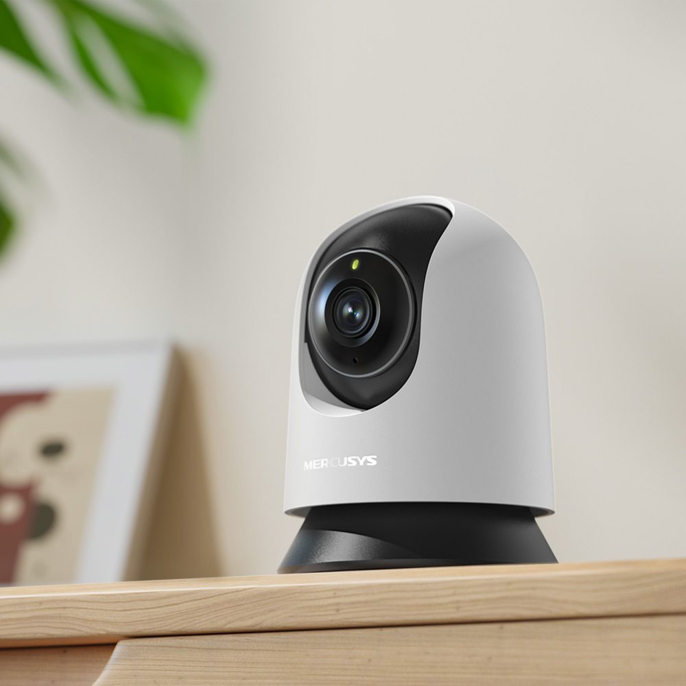 Zdjęcie okładkowe do wpis Nowa i tania kamera do monitoringu domu. Mercusys MC210 z obrotem 360° i AI