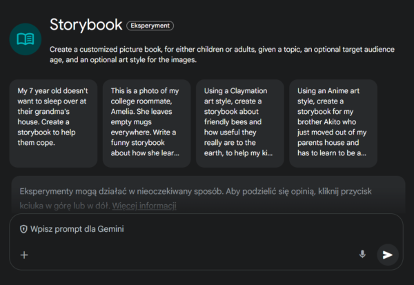 Gemini Storybook Google AI