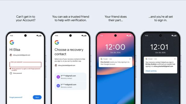 Google recovery contacts