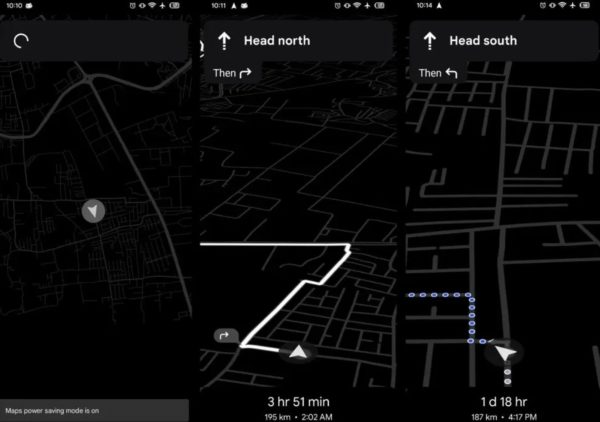 Tryb oszczędzania energii Mapy Google