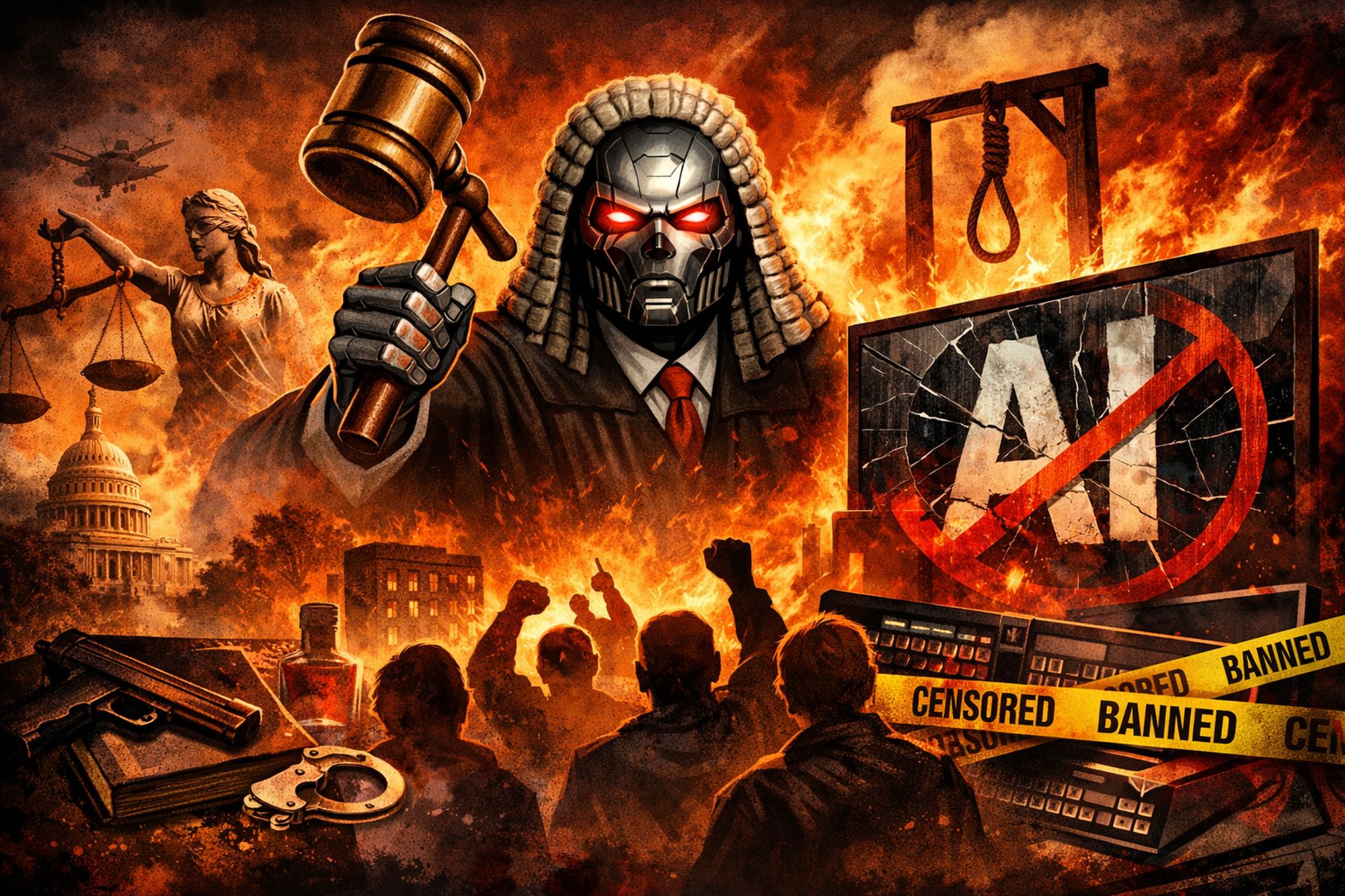 Młotek, Teksas i zbiorowa odpowiedzialność. Dlaczego chcemy wykastrować AI zamiast ścigać przestępców? [Opinia]