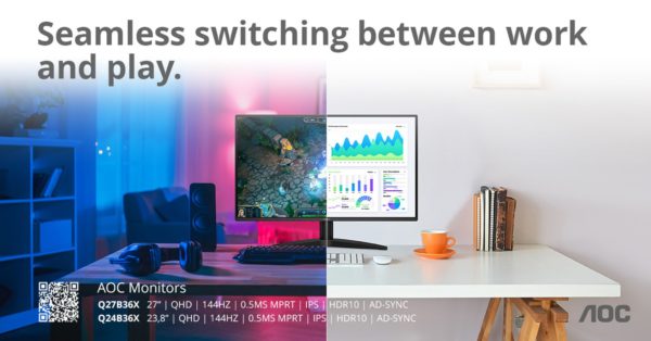 Monitor biurowy 144 Hz AOC