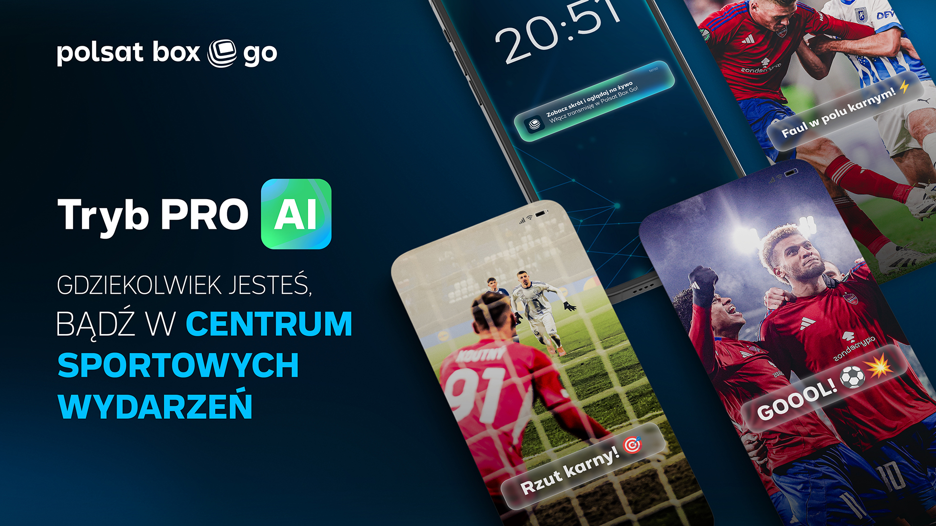 Polsat Box Go oddaje montaż skrótów algorytmom. Tryb PRO AI sam wyłapie dla Ciebie gole i najważniejsze akcje