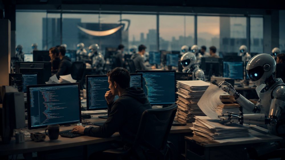Zdjęcie okładkowe do wpis Pracownicy Amazona sztucznie pompują użycie AI. Witajcie w&nbsp;absurdalnej erze „tokenmaxxingu”