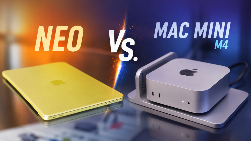 Zdjęcie okładkowe do wpis Mac mini M4 vs. MacBook Neo: 8 GB RAM to&nbsp;wyrok. Dlaczego do&nbsp;AI musisz dopłacić?