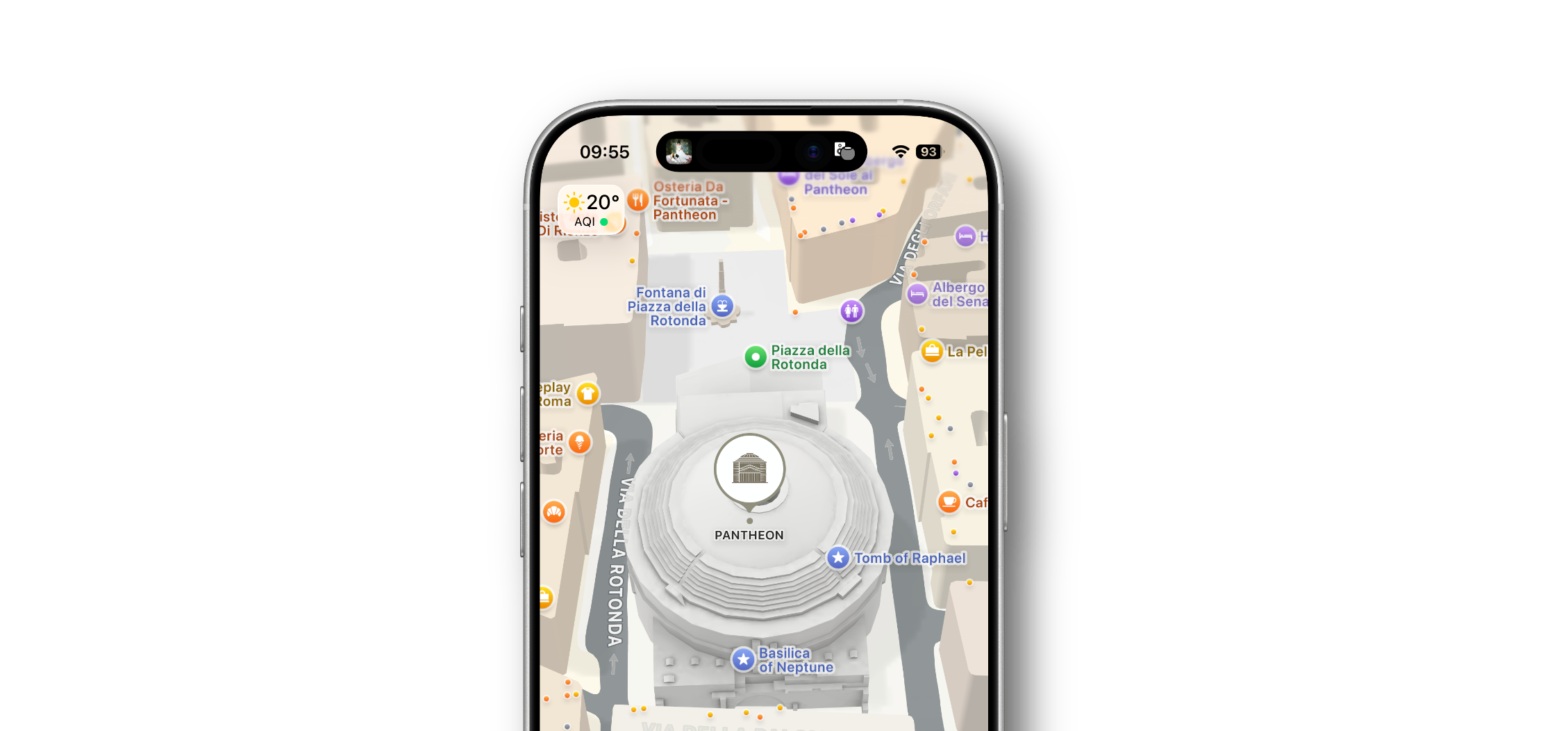 Apple Maps z rozszerzonym widokiem 3D w Rzymie i Neapolu