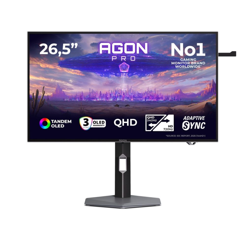 Zdjęcie okładkowe do wpis Nowy monitor AOC kusi: tandem WOLED, 720 Hz i&nbsp;DisplayPort 2.1 w&nbsp;zaskakującej cenie