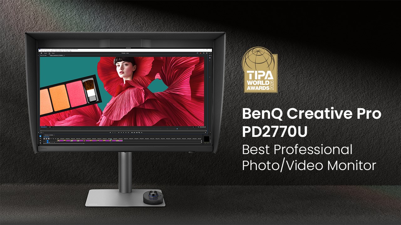 Sprzęt dla wymagających twórców. BenQ PD2770U wyróżniony nagrodą TIPA World Award 2026