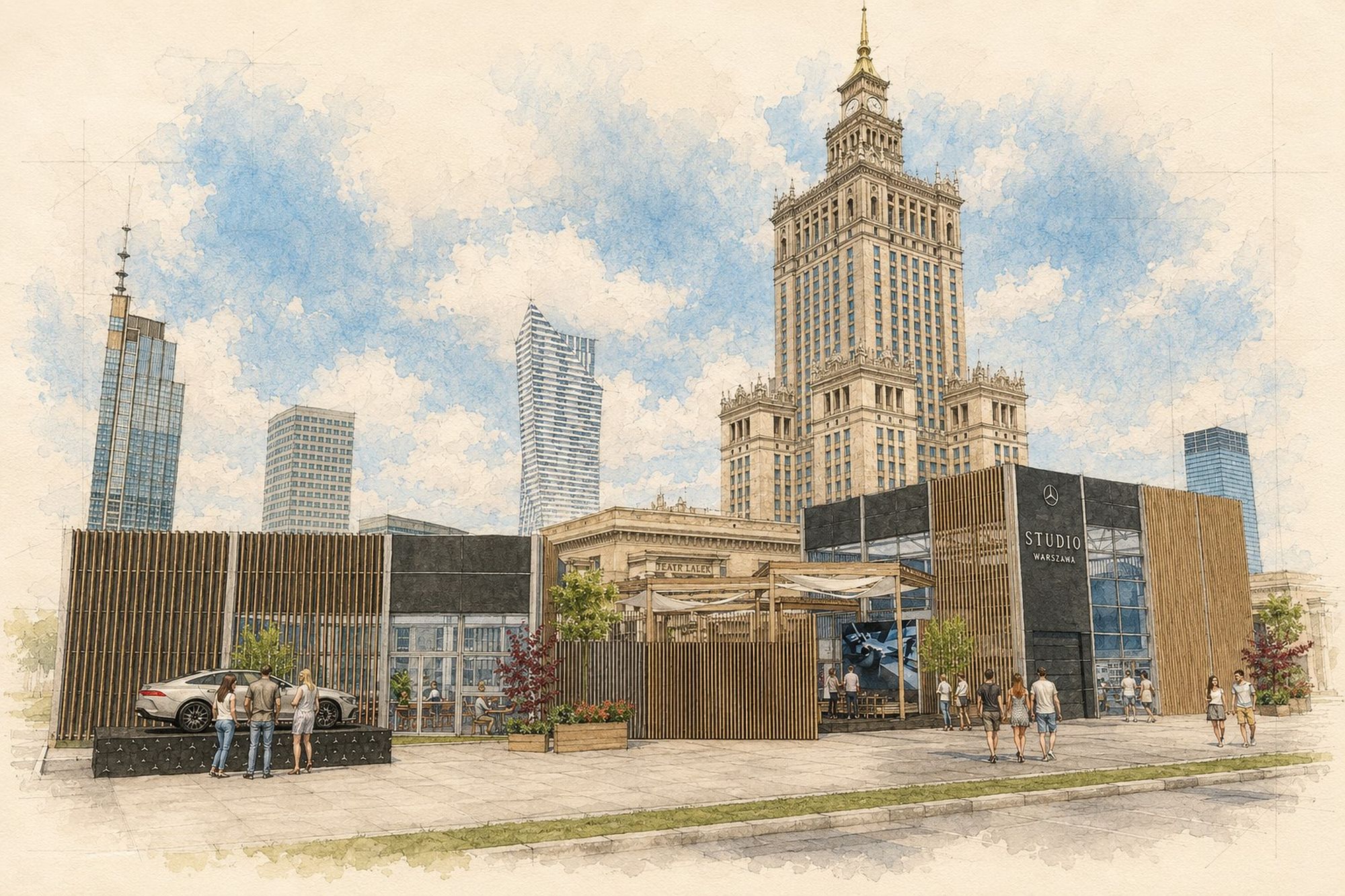 Drewno, leżaki i nowe gwiazdy. Mercedes-Benz Studio odczaruje latem Plac Defilad
