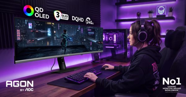 Zdjęcie okładkowe do wpis Nowe monitory QD-OLED od&nbsp;AGON by&nbsp;AOC. 360 Hz w&nbsp;formacie 21:9 i&nbsp;49-calowy gigant 32:9