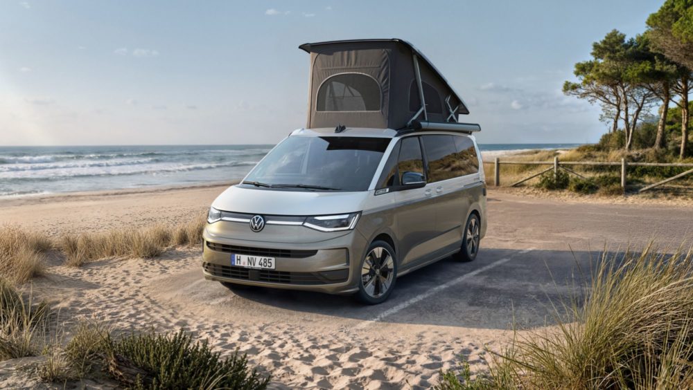 Zdjęcie okładkowe do wpis Elektryczny kamper na&nbsp;bazie ID. Buzza i&nbsp;dmuchana kuchnia. Volkswagen pokazuje przyszłość serii California